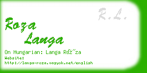 roza langa business card